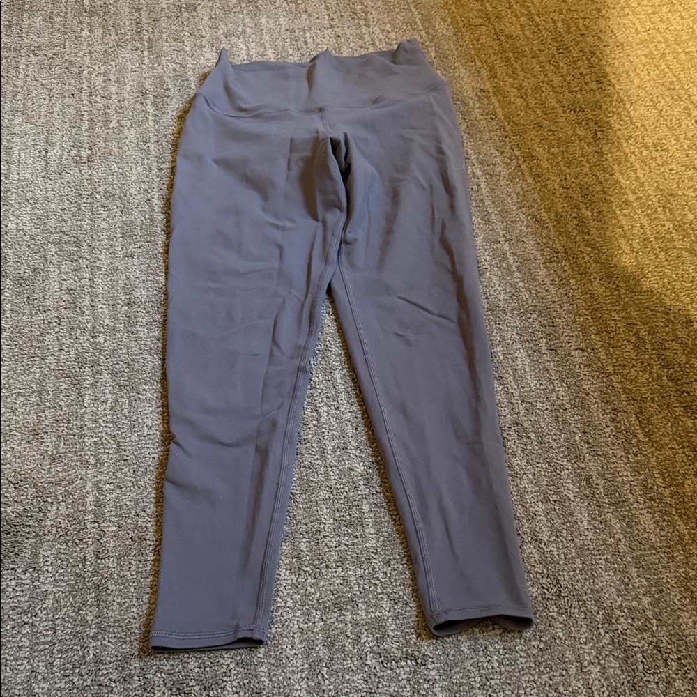 Gray High-Waisted Leggings